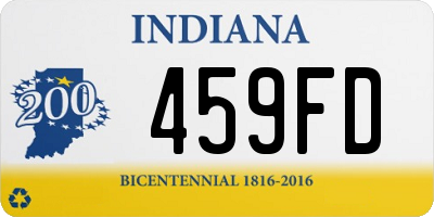 IN license plate 459FD