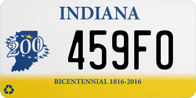 IN license plate 459FO