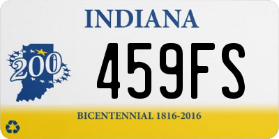 IN license plate 459FS