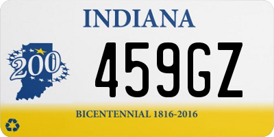 IN license plate 459GZ