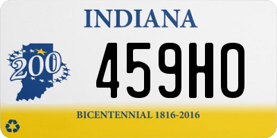 IN license plate 459HO