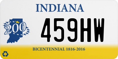 IN license plate 459HW