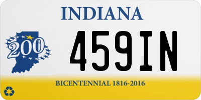 IN license plate 459IN