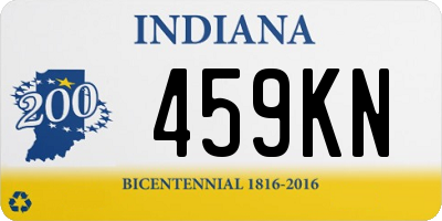 IN license plate 459KN