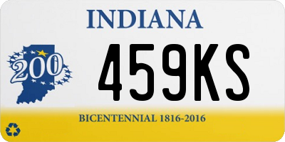 IN license plate 459KS