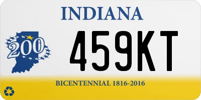 IN license plate 459KT