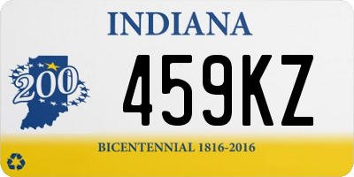 IN license plate 459KZ