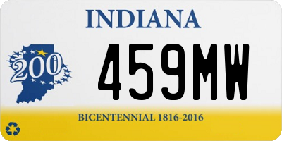 IN license plate 459MW