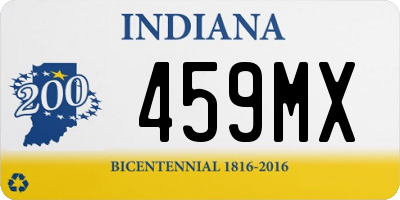 IN license plate 459MX