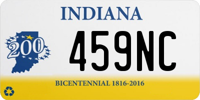 IN license plate 459NC