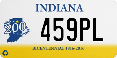 IN license plate 459PL