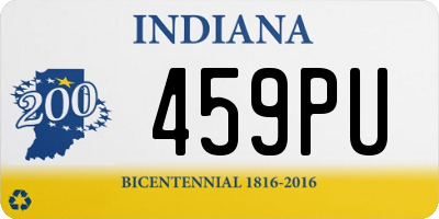 IN license plate 459PU
