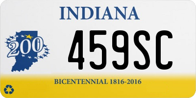 IN license plate 459SC