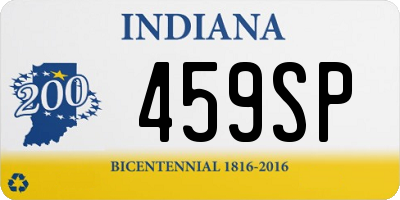 IN license plate 459SP