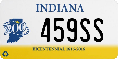 IN license plate 459SS