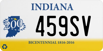 IN license plate 459SV