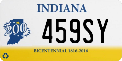 IN license plate 459SY