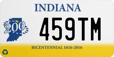 IN license plate 459TM