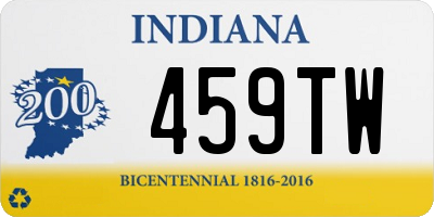 IN license plate 459TW