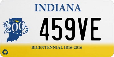 IN license plate 459VE