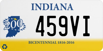 IN license plate 459VI