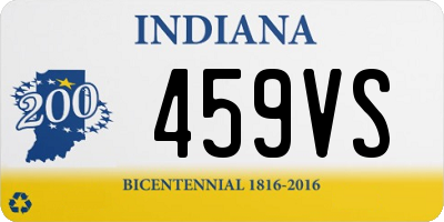 IN license plate 459VS