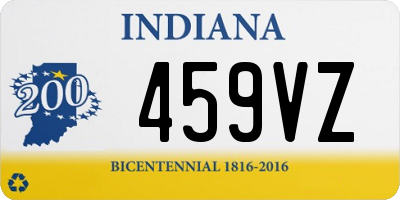 IN license plate 459VZ