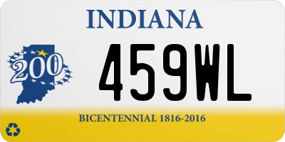 IN license plate 459WL