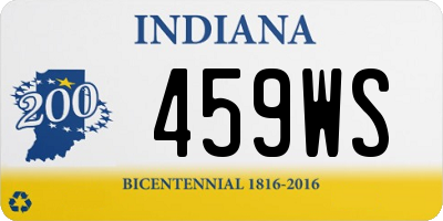 IN license plate 459WS