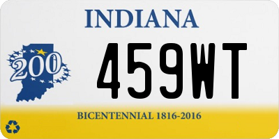 IN license plate 459WT