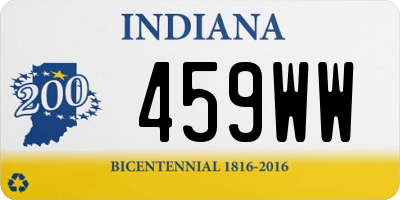 IN license plate 459WW