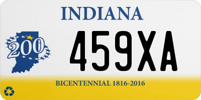 IN license plate 459XA