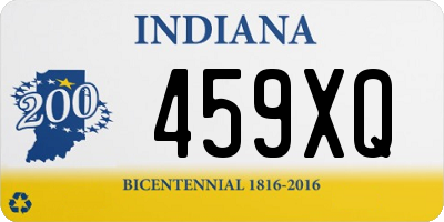 IN license plate 459XQ