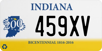 IN license plate 459XV