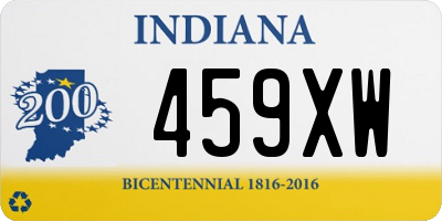 IN license plate 459XW