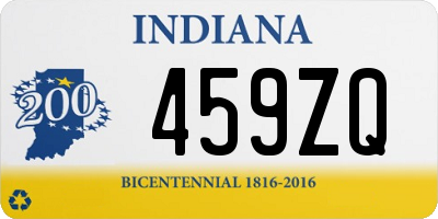 IN license plate 459ZQ