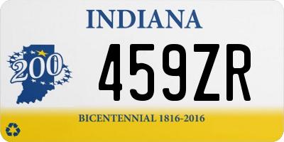 IN license plate 459ZR