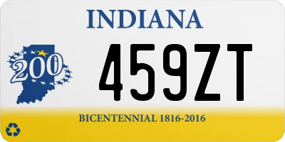 IN license plate 459ZT