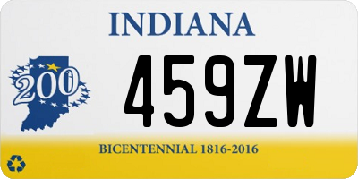 IN license plate 459ZW