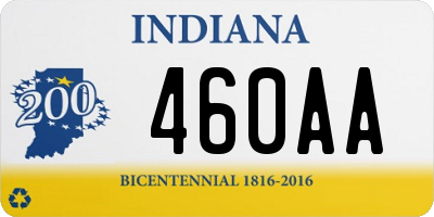 IN license plate 460AA