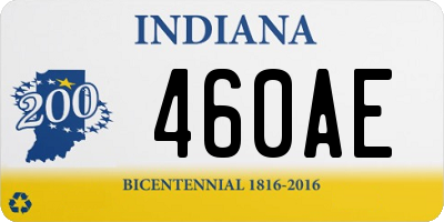 IN license plate 460AE