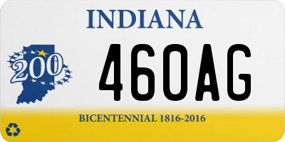 IN license plate 460AG