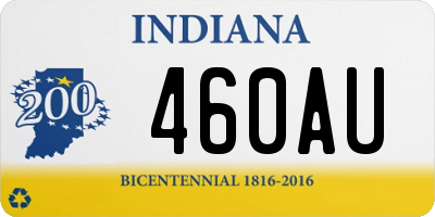 IN license plate 460AU