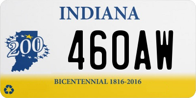 IN license plate 460AW