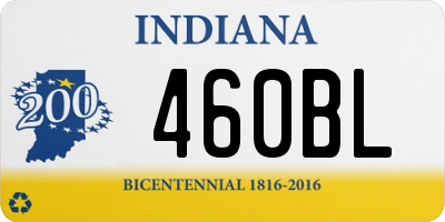 IN license plate 460BL