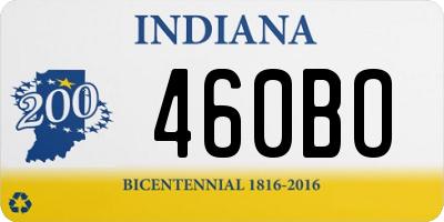 IN license plate 460BO