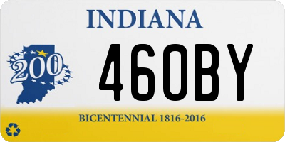 IN license plate 460BY