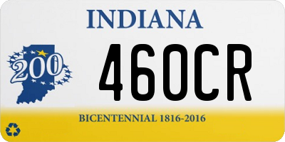 IN license plate 460CR