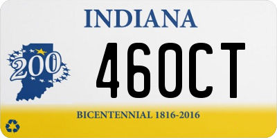 IN license plate 460CT