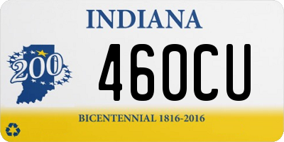 IN license plate 460CU